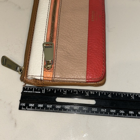 Fossil Preston bifold snap stripe leather wallet - Picture 6 of 6